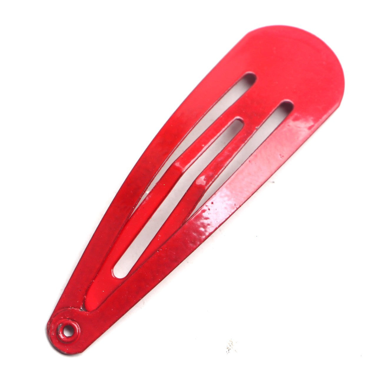 Korean Minimalist Colorful Kids Hair Clips – 5cm Painted BB Clips, Metal Edge Drop Shape Clips