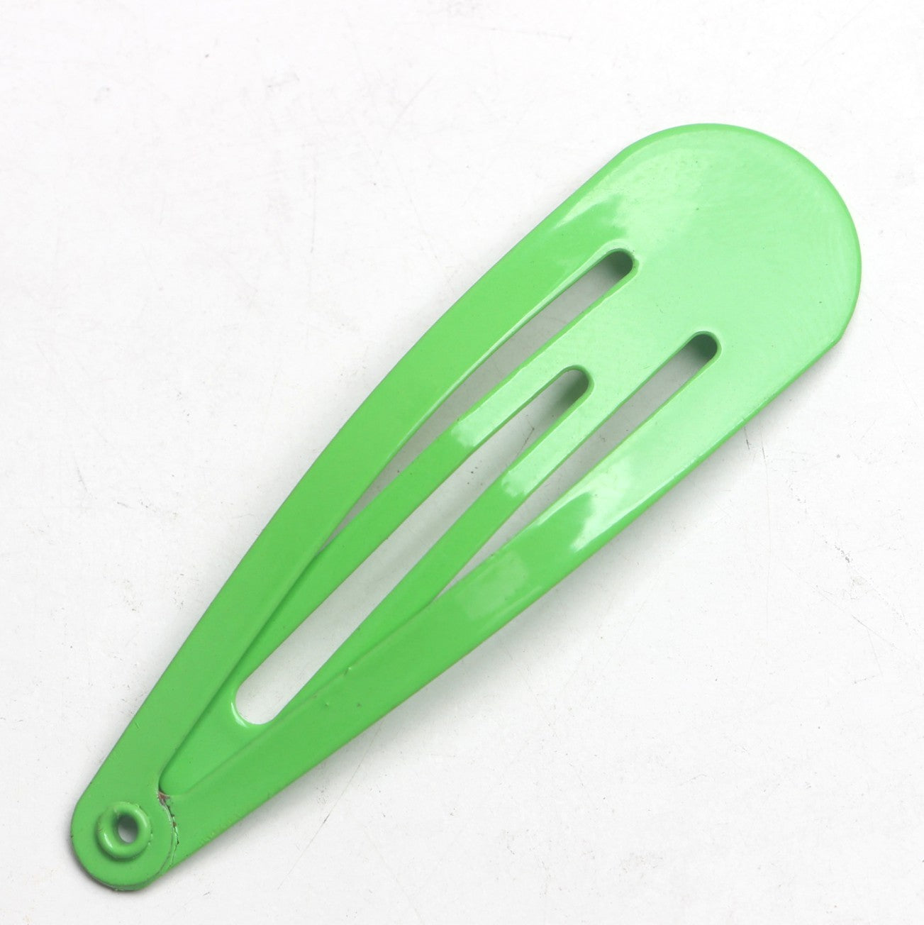 Korean Minimalist Colorful Kids Hair Clips – 5cm Painted BB Clips, Metal Edge Drop Shape Clips