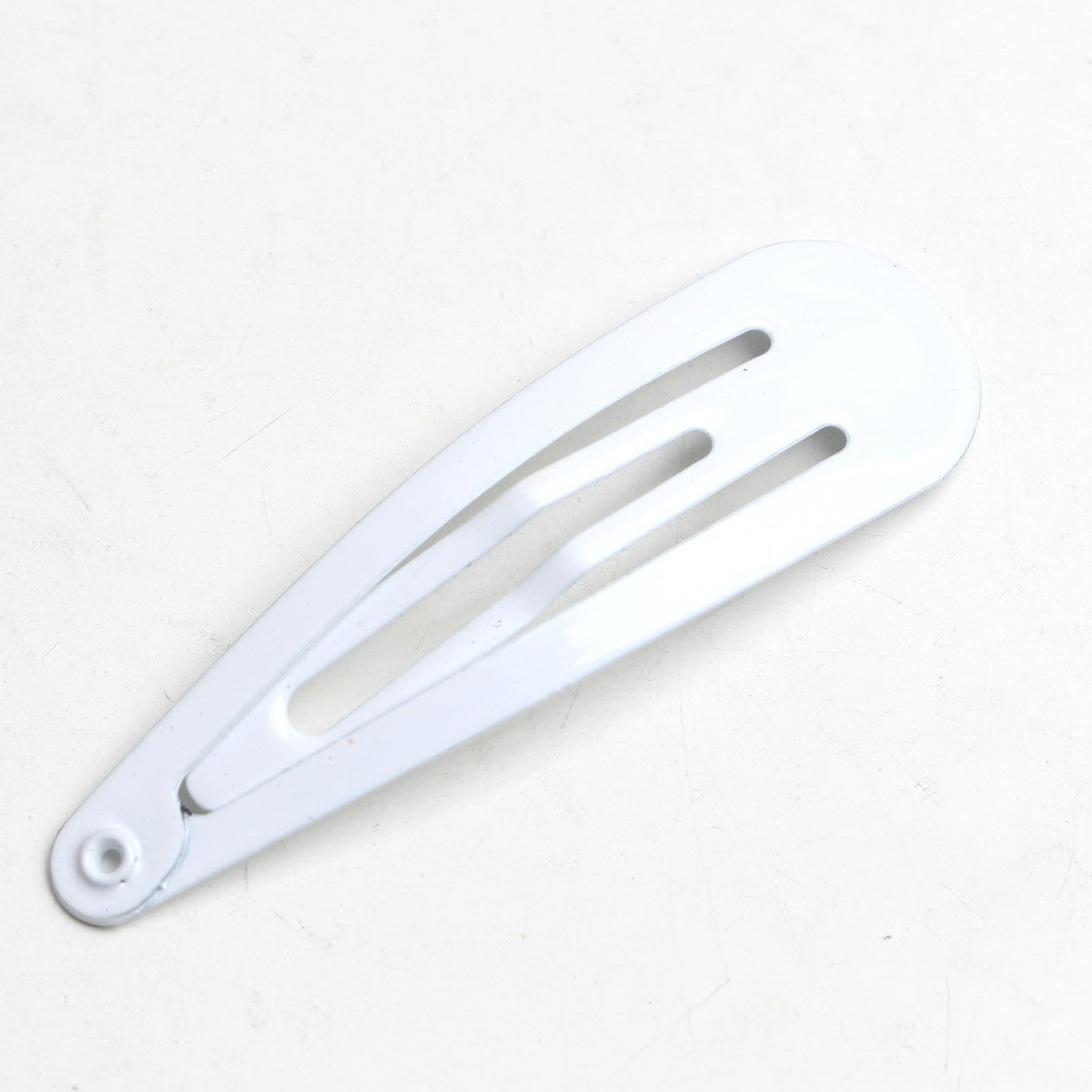 Korean Minimalist Colorful Kids Hair Clips – 5cm Painted BB Clips, Metal Edge Drop Shape Clips
