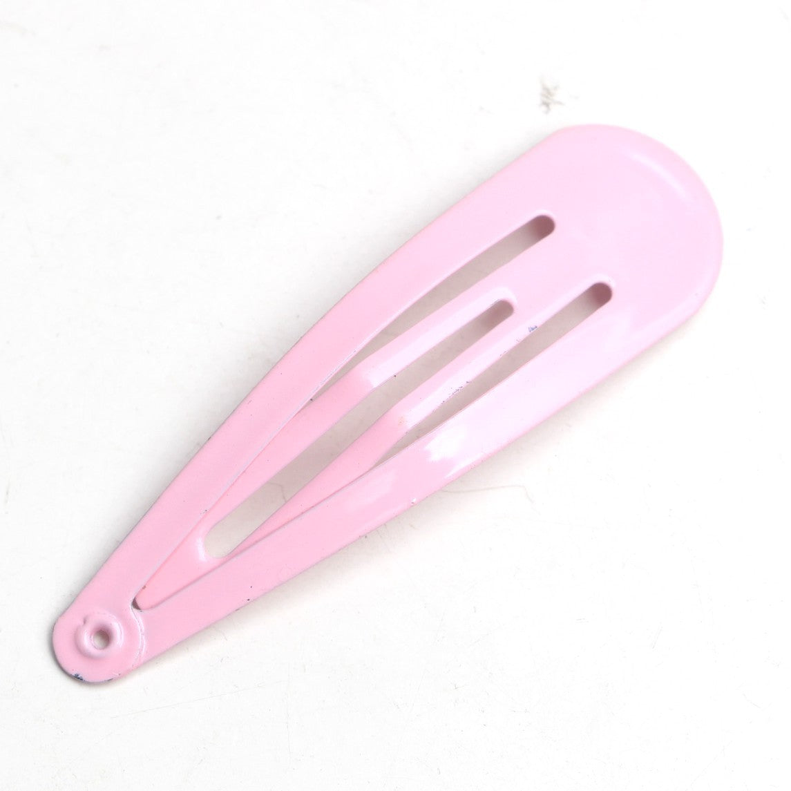Korean Minimalist Colorful Kids Hair Clips – 5cm Painted BB Clips, Metal Edge Drop Shape Clips