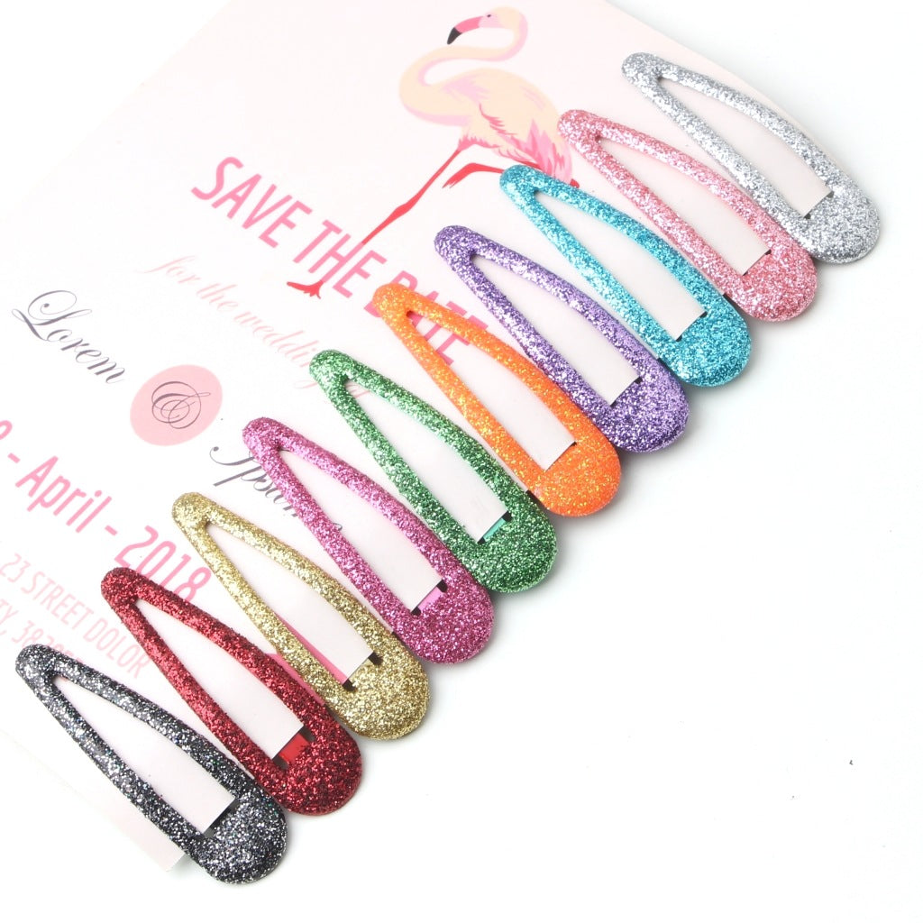 Korean Glitter Hair Clips – Colorful BB Clips for Baby Girls, Kids & Women Bangs