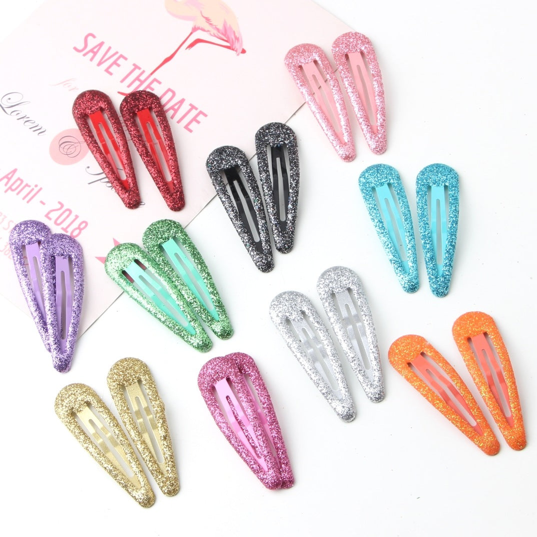 Korean Glitter Hair Clips – Colorful BB Clips for Baby Girls, Kids & Women Bangs