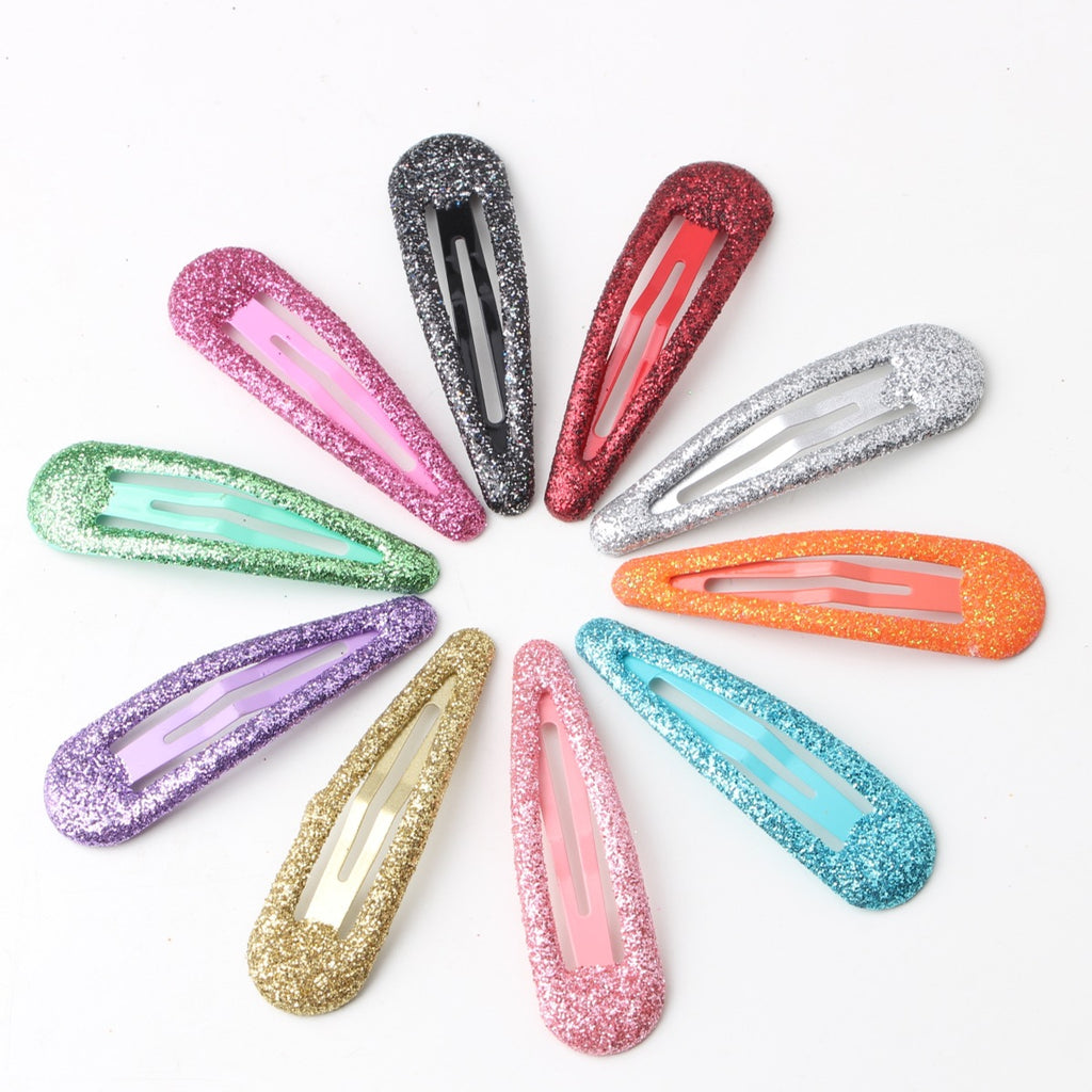 Korean Glitter Hair Clips – Colorful BB Clips for Baby Girls, Kids & Women Bangs